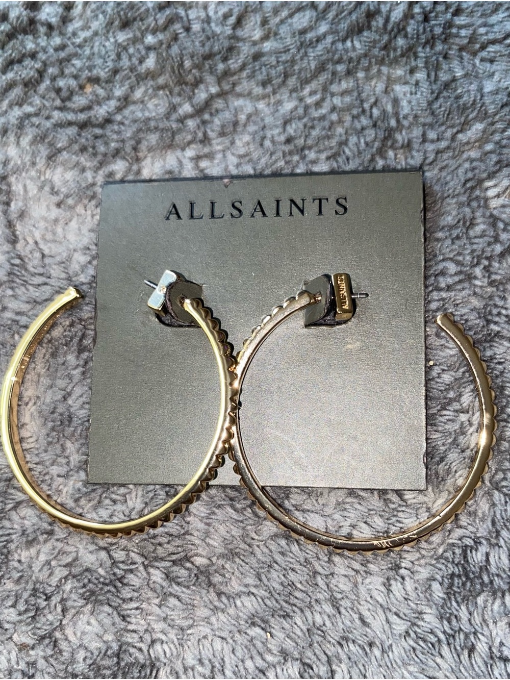 BNWT All Saints Large Studded Hoop Earrings $59